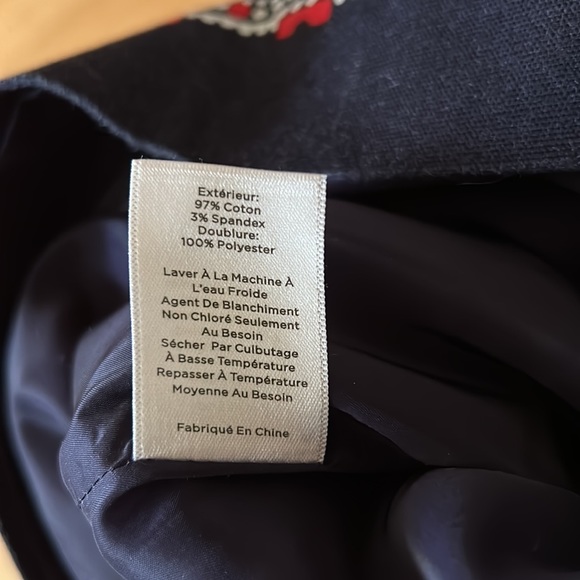 Talbots red, white and navy blue print pencil skirt. Paisley. - Picture 9 of 9